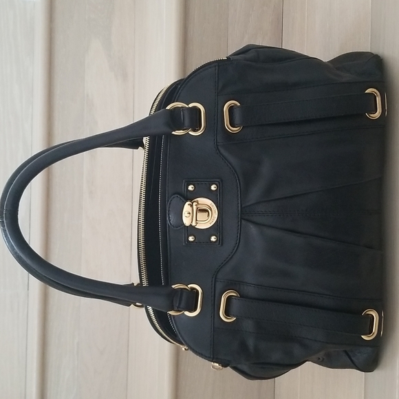 Marc Jacobs Hudson Striping Leather Satchel with Leather Lining in Dark … - Picture 6 of 17
